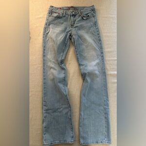 Vigoss Light Blue Straight Leg Jeans juniors Size 9 Y2K Low Rise 90s